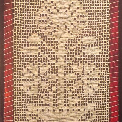 Bild vergr&ouml;&szlig;ern: Digitale Kunstgalerie: ArtDeco Blumenschale Fensterbild, Fileth&auml;kelei, 2019, K&uuml;nstlerin: Ute Starick / K&uuml;nstlertreff Velten