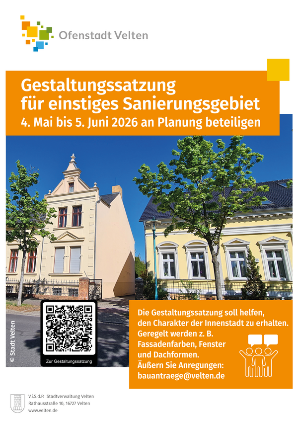 Bild vergr&ouml;&szlig;ern: Plakat zur B�rgerbeteidigung Gestaltungssatzung