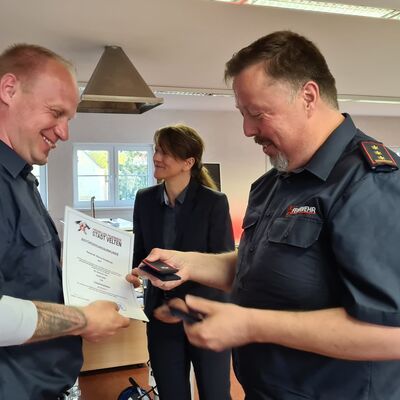Freiwillige Feuerwehr Velten - Kameradinnen und Kameraden wurden geehrt.