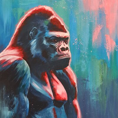 Bild vergr&ouml;&szlig;ern: Digitale Kunstgalerie: Gorilla Vice, Acryl auf Leinwand, 2025, K&uuml;nstler: Sascha Nagel / K&uuml;nstlertreff Velten