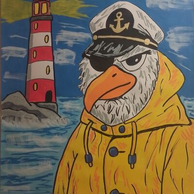 Bild vergr&ouml;&szlig;ern: Digitale Kunstgalerie: Schietwetter, Acrylmarker auf Papier, 2026, K&uuml;nstler: Steven Baer / K&uuml;nstlertreff Velten