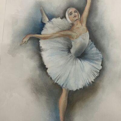 Digitale Kunstgalerie: Ballerina, 2019, K&uuml;nstlerin: Natalia B&ouml;rschel / K&uuml;nstlertreff Velten