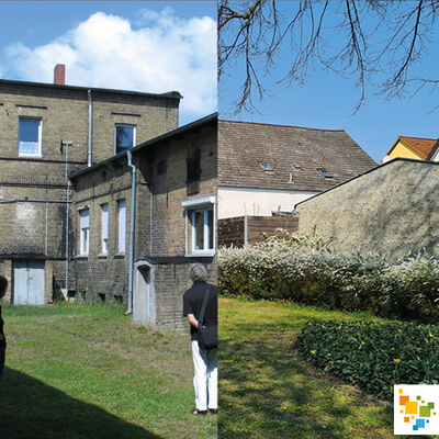 Vorher-Nachher-Aufnahme: Der Museumsgasse zwischen der Wilhelm- und Luisenstra&szlig;e entstand mit Hilfe der St&auml;dtebauf&ouml;rderung.