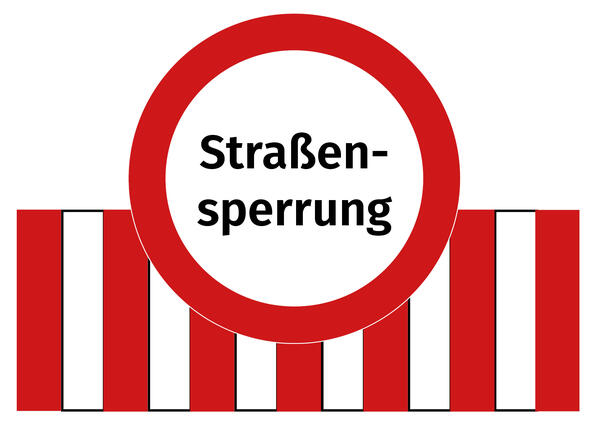 Bild vergr&ouml;&szlig;ern: Eine Grafik Stra&szlig;ensperrung